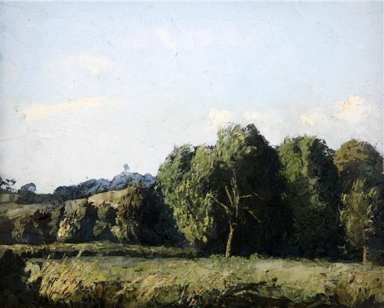 § Algernon Newton, R.A. (1880-1968) In the Brett Valley, 8.5 x 10.5in.